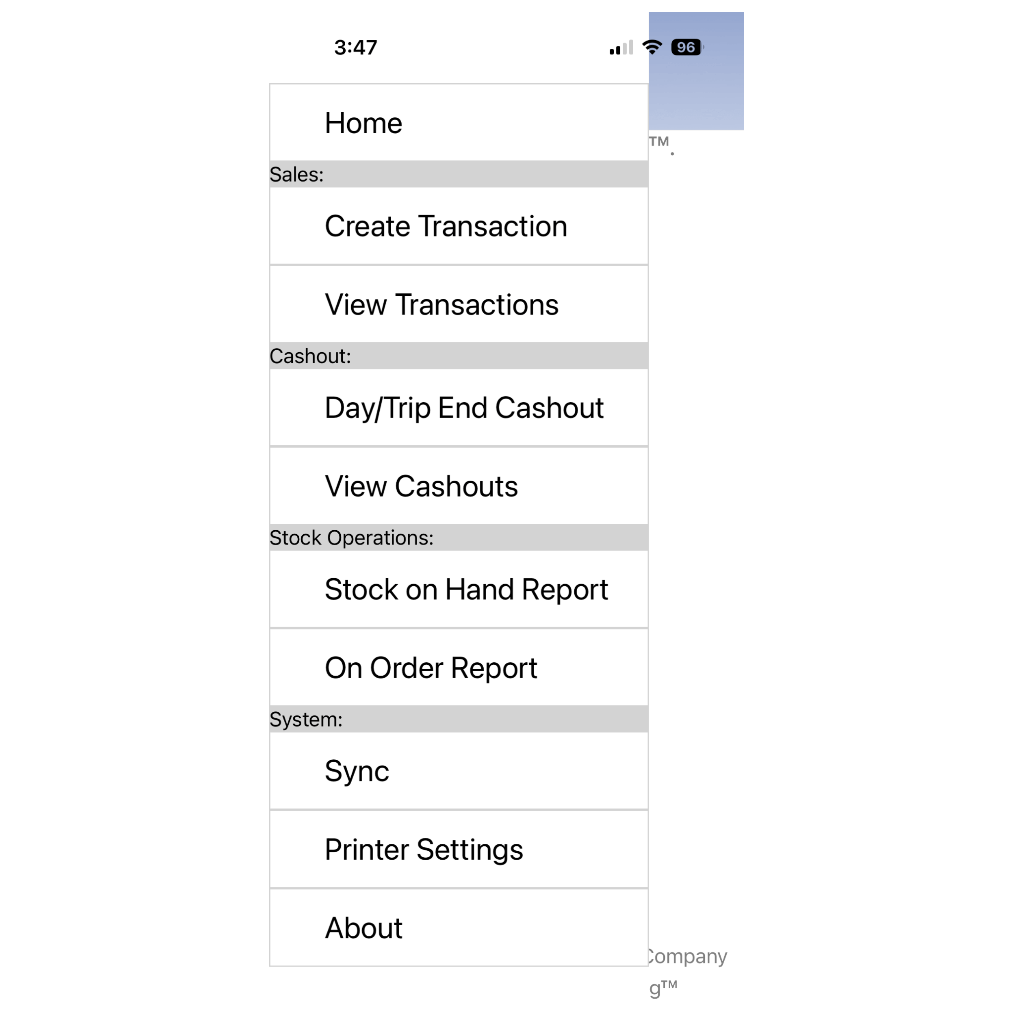 Solid Sales Pro: Main Menu